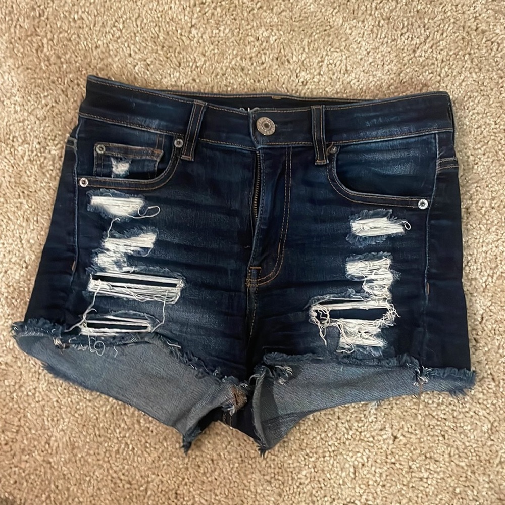 American Eagle next level stretch high rise denim jean shorts